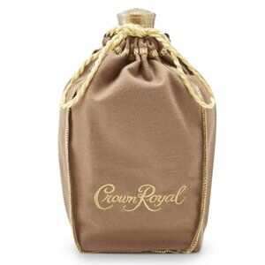 Crown Royal Vanilla Bag Brown 7" x 9" Embroidered